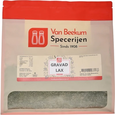 Afbeelding van Van Beekum Specerijen Gravad Lax 1 kilo (hersluitbare stazak)