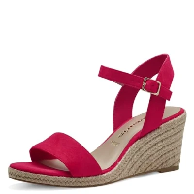 Afbeelding van Tamaris Espadrilles, Dames, Maat: 35, Pink Textiel