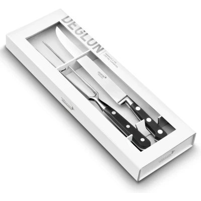 Afbeelding van Déglon Cadeauset Sabatier Dég® Snijmes 22 cm en Vleesvork 17 Roestvrij Staal