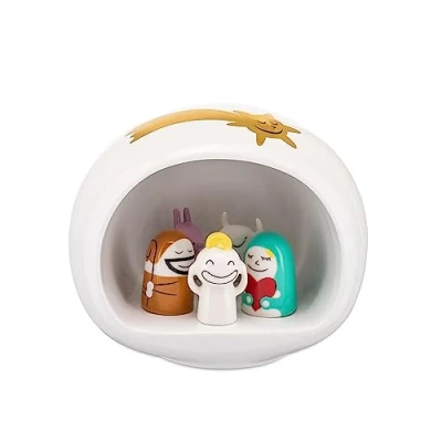 Afbeelding van Alessi kerststal set met drie wijzen en engelen band Multi color / 16 x 13 13,5 cm Porselein