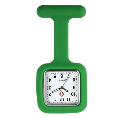 Afbeelding van Fako® Verpleegstershorloge Zusterhorloge Verpleegster Horloge Siliconen Vierkant Groen