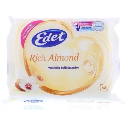 Afbeelding van Edet Vochtig toiletpapier rich almond navul 42 stuks