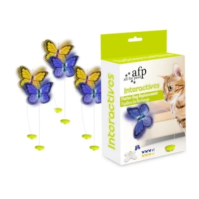 Afbeelding van All For Paws Flutter Bug Re Fill 6 Pack Kattenspeelgoed 100 g Assorti