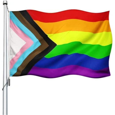 Afbeelding van CHPN vlag Progress 100/150cm Pride regenboog LGBT Polyester