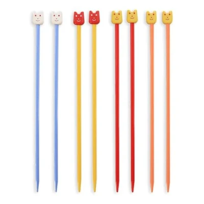 Afbeelding van Pony Childrens Kids Starter Breinaalden Gebreide Pins Lengte 18cm Breedte 3.25 &amp; 4mm Diverse Pack (10 paar)