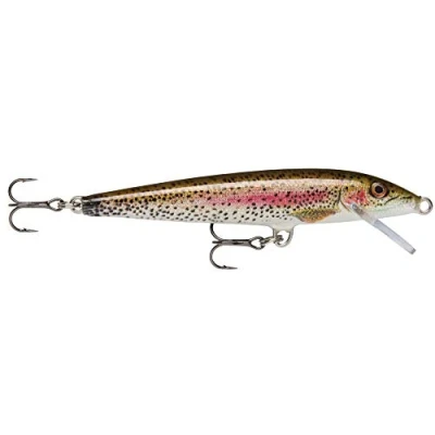 Afbeelding van Rapala Uniseks visaas voor volwassenen, originele visserij van balsahout, zoetwater, spinaas, loopdiepte 0,9 1,5 m, 5 cm, 3 g gemaakt in Estland Live Rainbow Trout, standaard