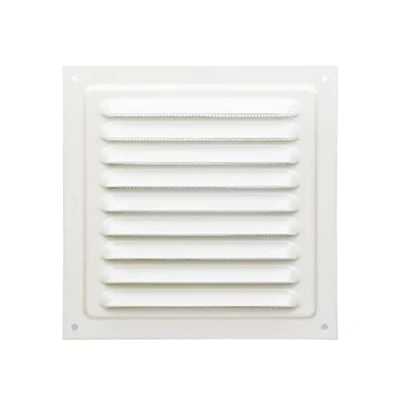Afbeelding van NordBorn Metalen ventilatierooster, ventilatierooster van metaal, rooster met insectennet, ventilatie, afvoerlucht, toevoerlucht, 15 x cm, wit