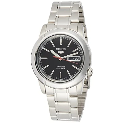 Afbeelding van Seiko Mens analoge automatische horloge met roestvrij stalen band SNKE53K1, Zilver, Armband