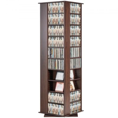 Afbeelding van VEVOR Media opbergkast 4 zijdig draaibare mediatoren 1040 CD&#039;s Espresso