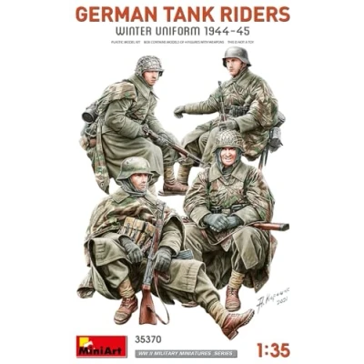 Afbeelding van 1:35 MiniArt 35370 German Tank Riders Winter Uniform 1944 45 Figuren Plastic Modelbouwpakket