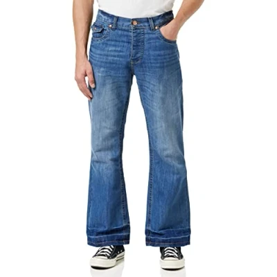 Afbeelding van Raw Indigo Ltd Bootcut jeans voor heren, Blauw licht wassen, 34W / 30L