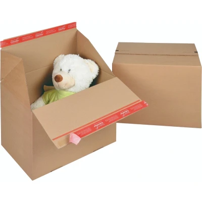Afbeelding van 10x ColomPac® eurobox collomoduul maat L 394 x 294 287 mm B golf (± 3,0 mm) Karton Universele verzenddozen