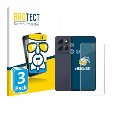 Afbeelding van BROTECT Screenprotector voor Motorola Moto G86 (Voor+Camera) Folie Beschermfolie Beschermglas transparant (3 Stuks)