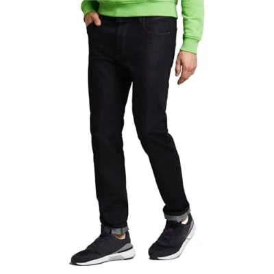 Afbeelding van Bugatti Heren Jeans Flexcity Stretch Broek Hoge bewegingsvrijheid Vormvast, Donkerblauw Raw, 38W x 30L