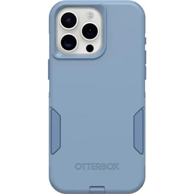 Afbeelding van OtterBox iPhone 15 Pro MAX (alleen) Commuter Series Case CRISP DENIM (blauw), slank en stevig, zakvriendelijk, met poortbescherming