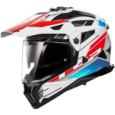 Afbeelding van LS2 MX702 Pioneer II Namib White Blue Red 06 3XL Maat Helm