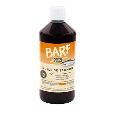 Afbeelding van GRAU het origineel zalmolie, met belangrijke omega 3 en 6 vetzuren, ondersteunt huid &amp; vacht 1 verpakking (1 x 750 ml), aanvullend diervoeder voor honden katten