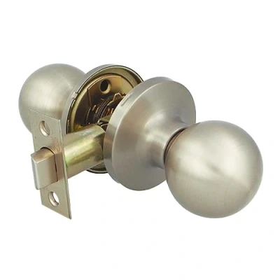 Afbeelding van AMIG 004653 deurknop rond 611 messing mat verchroomd 11129 (doorgang)
