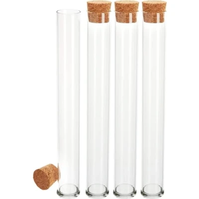 Afbeelding van VBS Reageerbuizen met kurk, 4 stuks 20 cm