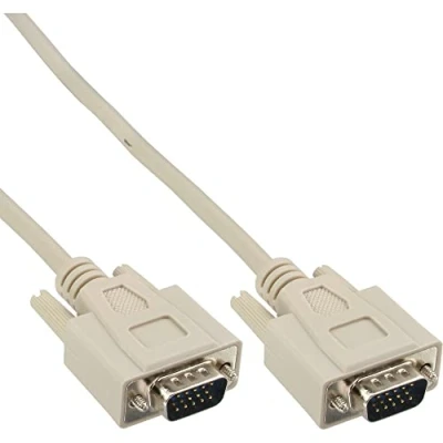 Afbeelding van InLine® VGA kabel, 15 pins HD M/M, beige, 1m