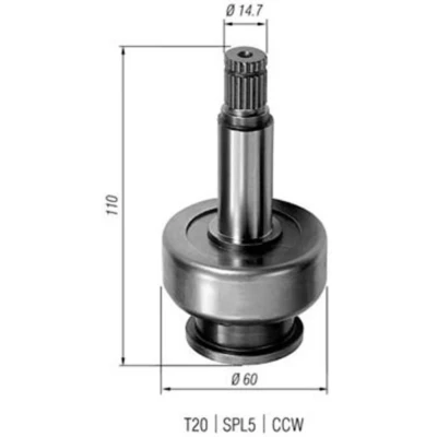 Afbeelding van Rondsel, startmotor MAGNETI MARELLI 940113020285