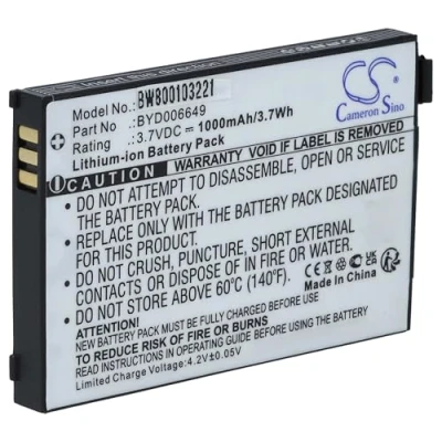 Afbeelding van vhbw Accuvervanging voor Philips BYD001743, BYD002518, BYD005975, BYD006649 babyfoon Babytalker (1000mAh, 3,7 V, Li Ion)