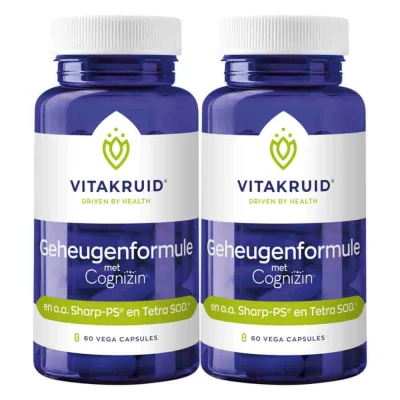 Afbeelding van 2x Vitakruid Geheugenformule 60 vegacapsules