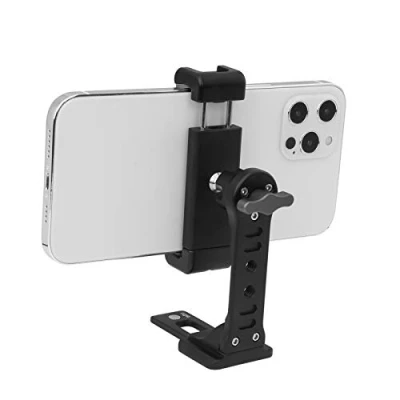 Afbeelding van Metalen telefoonstatiefhouder met koude schoen, 360 telefoon statief houder adapter, desktop mobiele standaard, compatibel iPhone 13 12 mount houders Sumsung Smartphone Klem,