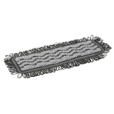 Afbeelding van Vikan Moppen Microfiber Damp 42 Microvezel Vlakmop Donkergrijs Klittenband 250mm