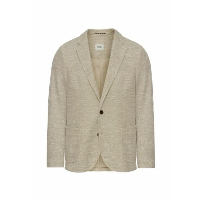 Afbeelding van camel active Jersey jasje met 2 knoops sluiting Maat menswear 56 Beige