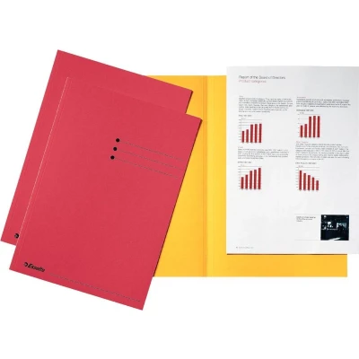 Afbeelding van Esselte Dossiermap Rood, Karton Van 180 G/m², Pak 100 Stuks