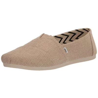 Afbeelding van TOMS Alpargata Heritage Damesslippers, canvas, platte slippers, Natuurlijk ongeverfd, 42.5 EU