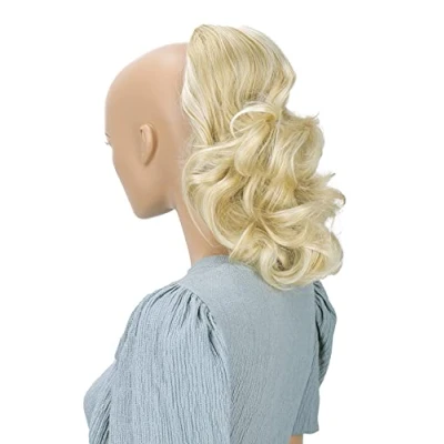 Afbeelding van CAISHA 30cm Haarstukje Vlecht Paardenstaart Haarextensies Volumineus Golvend Lichtblond Mix PH221