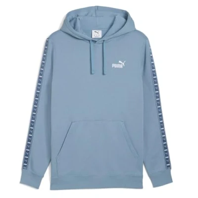 Afbeelding van Puma ess tape hoodie fl in de kleur blauw.