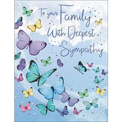 Afbeelding van Regal Publishing Gelegenheidskaart Sympathy Family 8 x 6 inch, groen