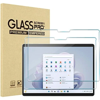 Afbeelding van ProCase 2 stuks displaybeschermfolie voor 13 inch Microsoft Surface Pro 11 / 10 2024 9 2022, 9H geharde folie, displaybescherming, beschermglas Pro10 9, hardheid