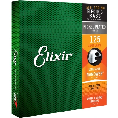 Afbeelding van Elixir Enkele snaar bas 125L NanoWeb basgitaarsnaar