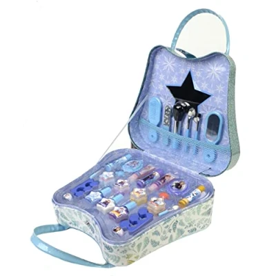 Afbeelding van Disney Frozen Weekender Bag Make up Set voor Kinderen Trendy en Compacte Nagelset met Nagellak Stickers Manicure Kit Perfect Cadeau Meisjes