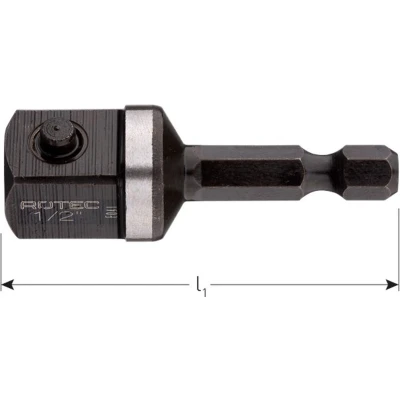 Afbeelding van Rotec Adapter 1/4&quot; Zeskant 1/2&quot; Vierkant Stift