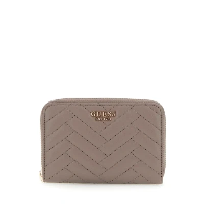 Afbeelding van GUESS Portemonnee Anning SLG Medium Zip Around Wallet Dark Taupe