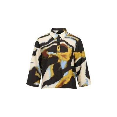 Afbeelding van Object Blouse, Dames, Maat: 36, White sand