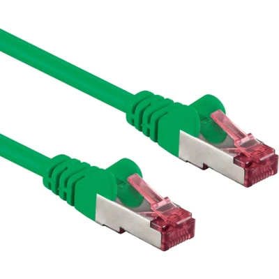 Afbeelding van S/FTP CAT6A 10 Gigabit Netwerkkabel CU 0,15 meter Groen
