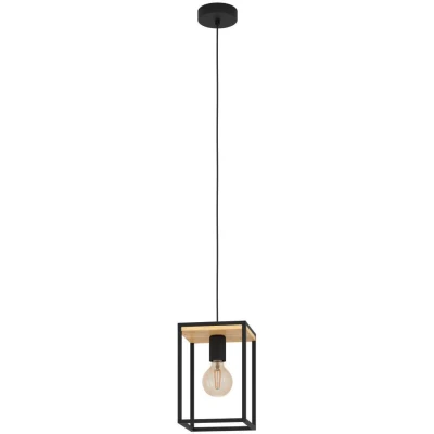 Afbeelding van EGLO Libertad Hanglamp E27 18 cm Zwart/Bruin