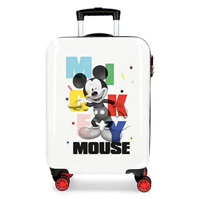 Afbeelding van Disney Mickey&#039;s Party Koffer, Wit, 38x55x20 cms, cabinekoffer