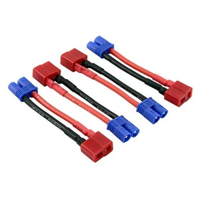Afbeelding van OliRC 4pcs T Plug Deans Style Female to EC2 Male Connector Adapter with 5cm 2inch 16awg Wire(C36 4)