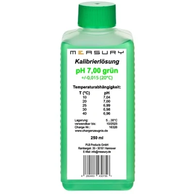 Afbeelding van Measury pH kalibratieoplossing 7.00, geproduceerd in Duitsland 250 ml bufferoplossing, ijkoplossing, kalibratievloeistof