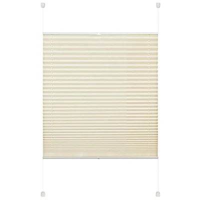 Afbeelding van Gardinia plisségordijn met klemsteunen, ondoorzichtig rolgordijn, alle montageonderdelen inbegrepen, EASYFIX 2 geleiders, beige, 60 x 130 cm (BxH)