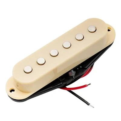 Afbeelding van Musiclily 50mm Single Coil Element Strat Pickup voor Stratocaster Elektrische Gitaar de Midden Positie, Crème