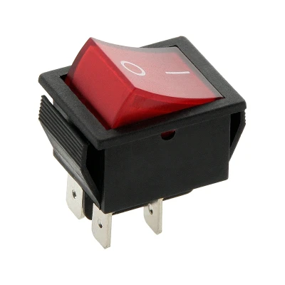 Afbeelding van Schakelaar rood 12 volt 20A verlicht vierkant