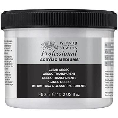 Afbeelding van Winsor &amp; Newton 3050919 Professionele acrylverf Clear Gesso, hoge dekking, kunstenaarskwaliteit, lichtecht 450ml Pot